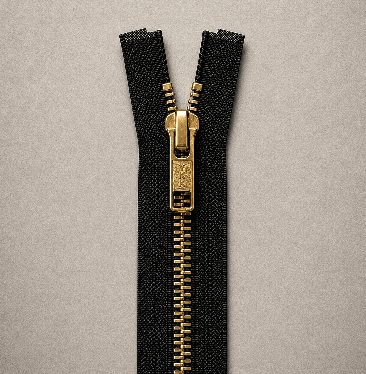 Cierre YKK — Metal Bronce Dorado